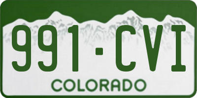 CO license plate 991CVI