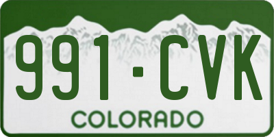 CO license plate 991CVK