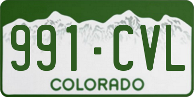 CO license plate 991CVL