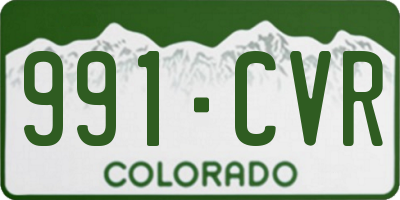 CO license plate 991CVR