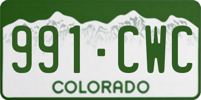 CO license plate 991CWC