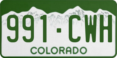 CO license plate 991CWH