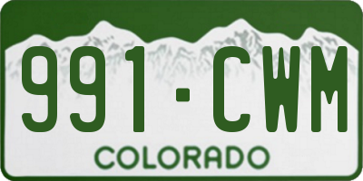 CO license plate 991CWM