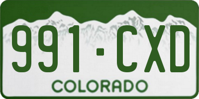 CO license plate 991CXD