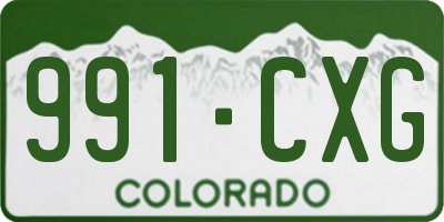 CO license plate 991CXG