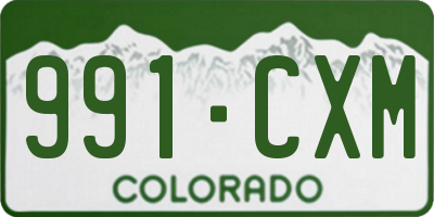 CO license plate 991CXM