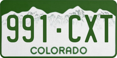 CO license plate 991CXT