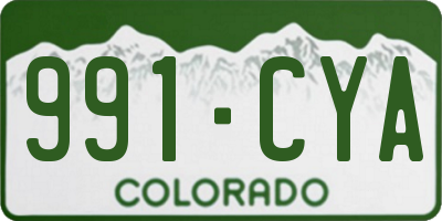 CO license plate 991CYA