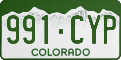 CO license plate 991CYP