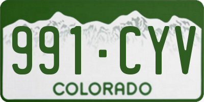 CO license plate 991CYV