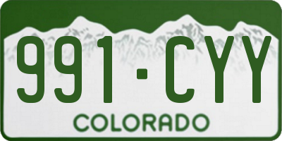CO license plate 991CYY