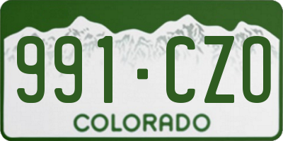 CO license plate 991CZO