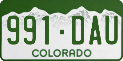CO license plate 991DAU