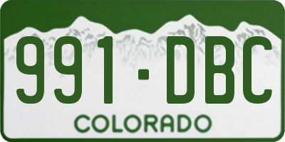 CO license plate 991DBC