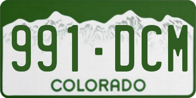 CO license plate 991DCM