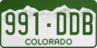 CO license plate 991DDB