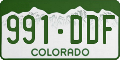CO license plate 991DDF