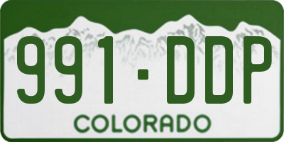 CO license plate 991DDP