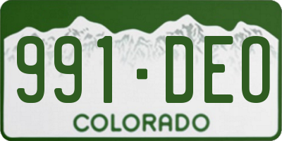 CO license plate 991DEO