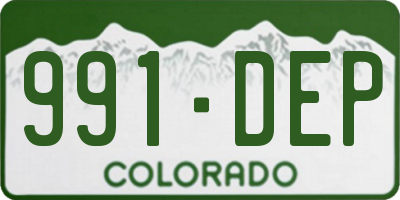 CO license plate 991DEP