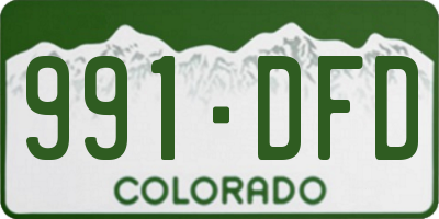 CO license plate 991DFD