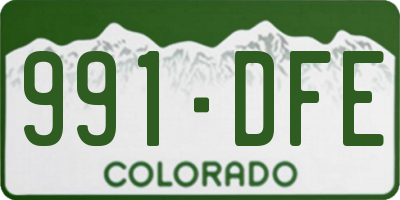 CO license plate 991DFE