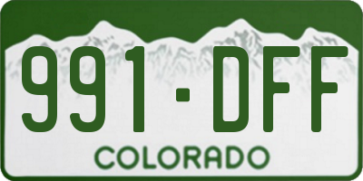 CO license plate 991DFF