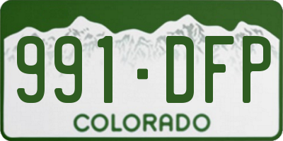 CO license plate 991DFP