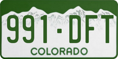 CO license plate 991DFT