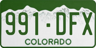 CO license plate 991DFX