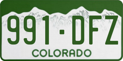 CO license plate 991DFZ