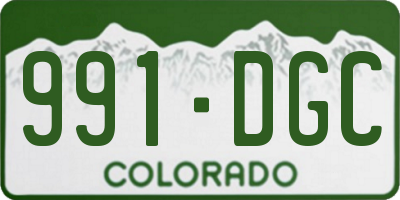 CO license plate 991DGC