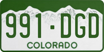 CO license plate 991DGD