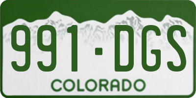 CO license plate 991DGS