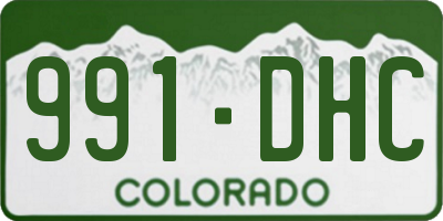 CO license plate 991DHC