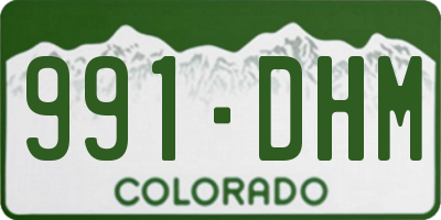 CO license plate 991DHM