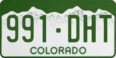 CO license plate 991DHT
