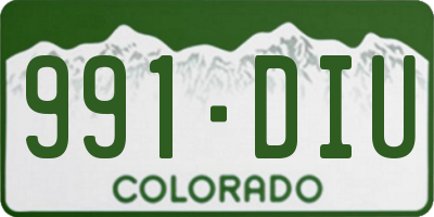 CO license plate 991DIU