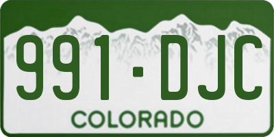 CO license plate 991DJC