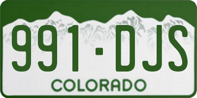 CO license plate 991DJS