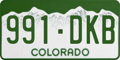 CO license plate 991DKB