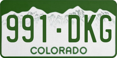 CO license plate 991DKG