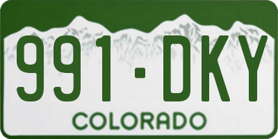 CO license plate 991DKY