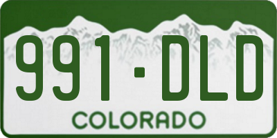 CO license plate 991DLD