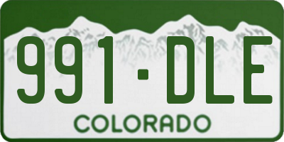 CO license plate 991DLE