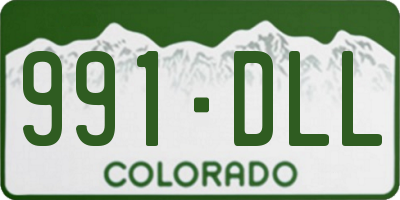 CO license plate 991DLL