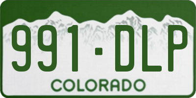 CO license plate 991DLP