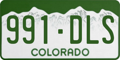 CO license plate 991DLS