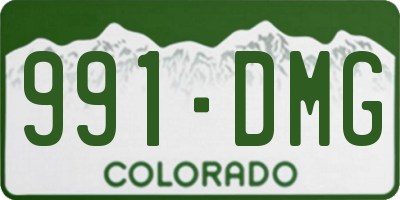 CO license plate 991DMG