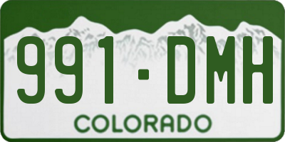 CO license plate 991DMH